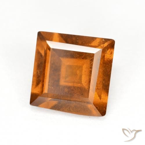 Granato hessonite Arancione scuro naturale da 1.82 ct, Quadrato, VS