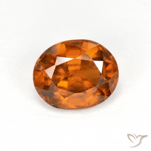 1.90ct Naturale Arancione scuro Granato hessonite, Ovale, VS