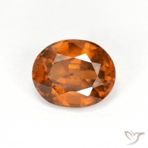 Granato hessonite Arancione scuro naturale da 1.90 ct, Ovale, VS