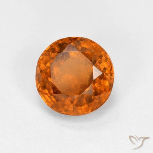 Granato hessonite Arancione scuro naturale da 0.92 ct, Rotondo, VS-SI