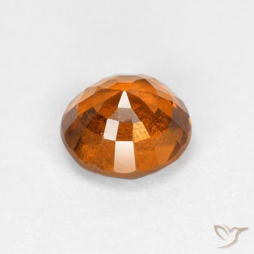 Granato hessonite Arancione scuro naturale da 0.92 ct, Rotondo, VS-SI