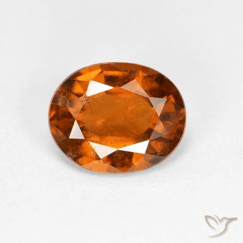 1.86ct Naturale Arancione rossastra Granato hessonite, Ovale, VS-SI