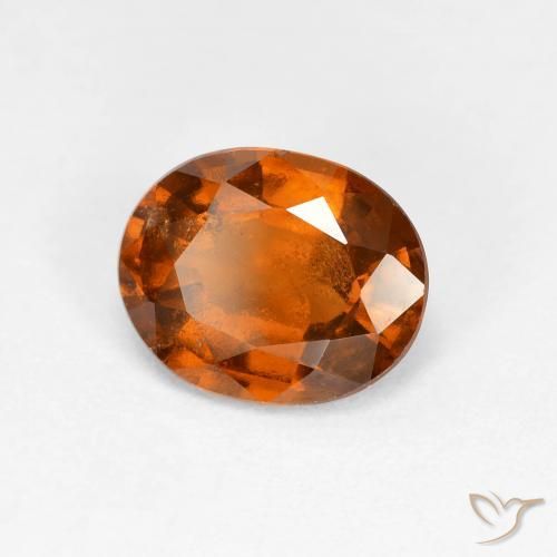 Granato hessonite Arancione rossastra naturale da 1.86 ct, Ovale, VS-SI