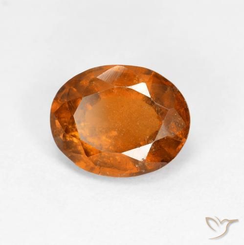 Granato hessonite Arancione scuro naturale da 1.69 ct, Ovale, VS