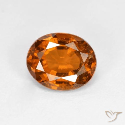 1.97ct Naturale Arancione scuro Granato hessonite, Ovale, VS-SI