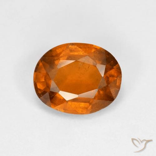 1.92ct Naturale Arancio medio-scuro Granato hessonite, Ovale, VS-SI