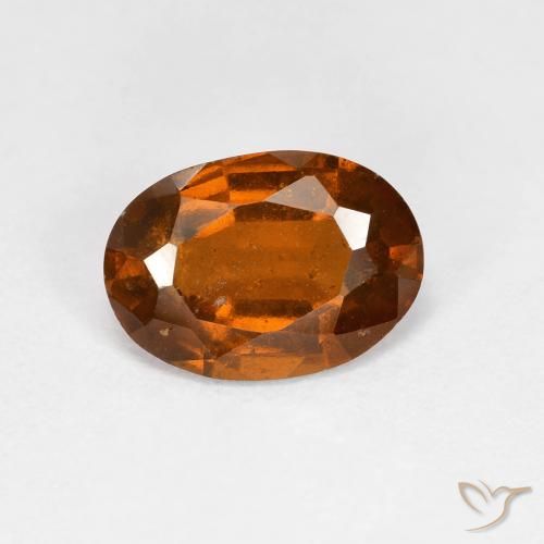 1.79ct Naturale Arancione scuro Granato hessonite, Ovale, VS-SI
