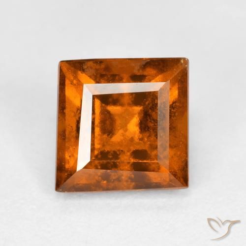 1.79ct Naturale Arancione scuro Granato hessonite, Quadrato, VS-SI