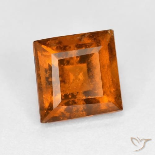 Granato hessonite Arancione scuro naturale da 1.79 ct, Quadrato, VS-SI