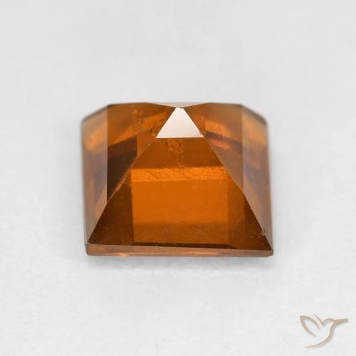 Granato hessonite Arancione scuro naturale da 1.79 ct, Quadrato, VS-SI