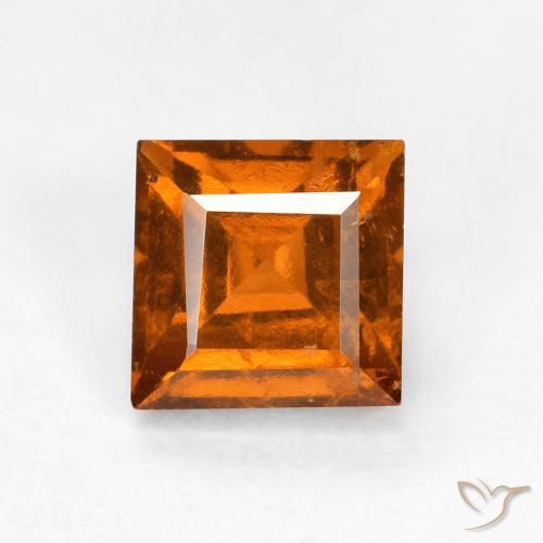 1.05ct Naturale Arancio medio-scuro Granato hessonite, Quadrato, VS-SI