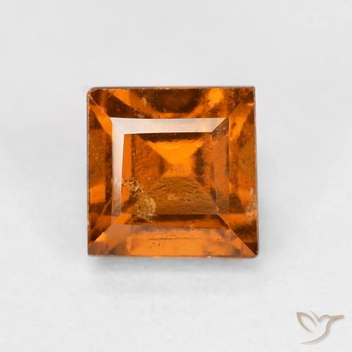 1.08ct Naturale Arancio medio-scuro Granato hessonite, Quadrato, VS-SI