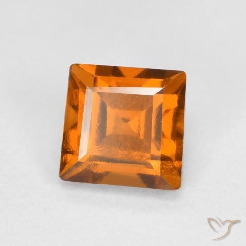 Granato hessonite Arancio medio-scuro naturale da 0.97 ct, Quadrato, VS