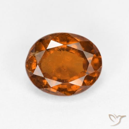 1.81ct Naturale Arancione scuro Granato hessonite, Ovale, VS-SI