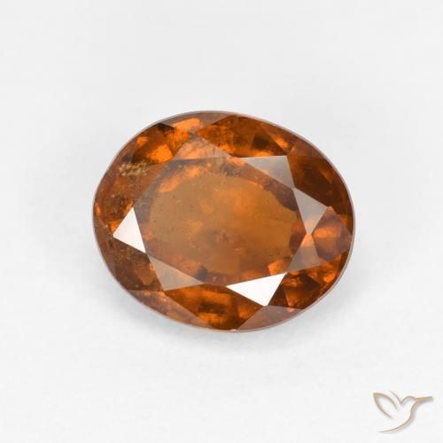 Granato hessonite Arancione scuro naturale da 1.81 ct, Ovale, VS-SI