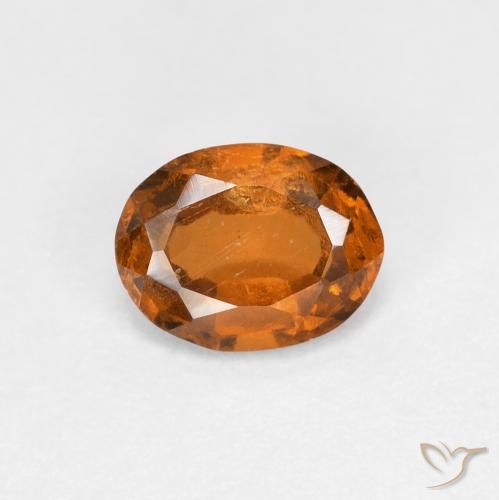 0.78ct Naturale Arancio giallastro Granato hessonite, Ovale, VS