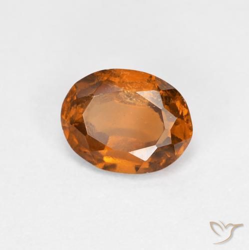 Granato hessonite Arancio giallastro naturale da 0.78 ct, Ovale, VS