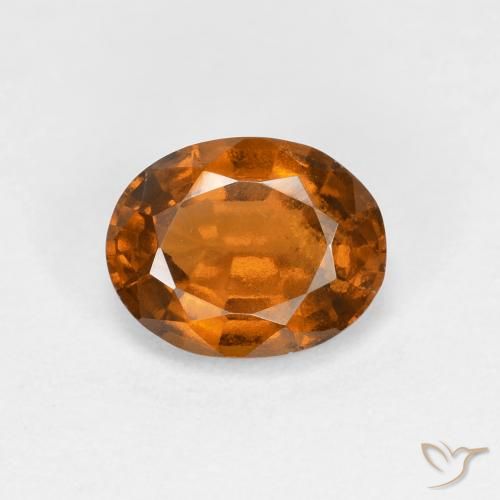 1.34ct Naturale Arancione scuro Granato hessonite, Ovale, VS