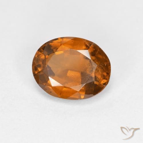 Granato hessonite Arancione scuro naturale da 1.34 ct, Ovale, VS