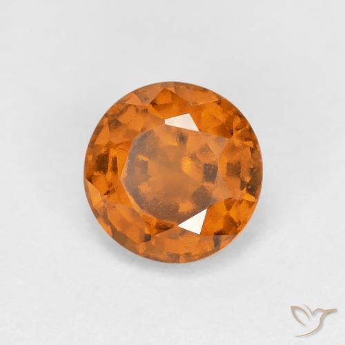 Granato hessonite Arancio Medio naturale da 0.94 ct, Rotondo, VS
