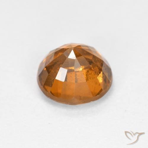Granato hessonite Arancio giallastro naturale da 1.06 ct, Rotondo, VS