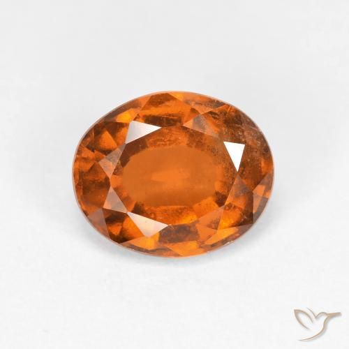 1.86ct Naturale Arancione scuro Granato hessonite, Ovale, VS