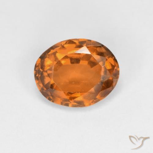 1.10ct Naturale Arancione Ambra Granato hessonite, Ovale, VS