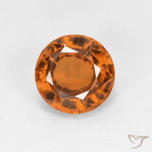 1.18ct Naturale Arancio Medio Granato hessonite, Rotondo, VS