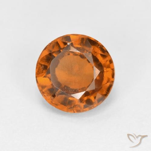 Granato hessonite Arancio Medio naturale da 1.18 ct, Rotondo, VS