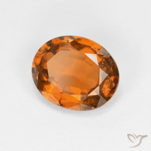 Granato hessonite Arancio giallastro naturale da 2.03 ct, Ovale, VS