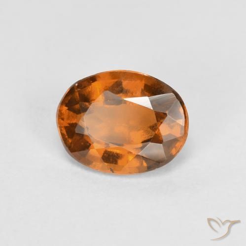 Granato hessonite Arancione scuro naturale da 0.83 ct, Ovale, VS