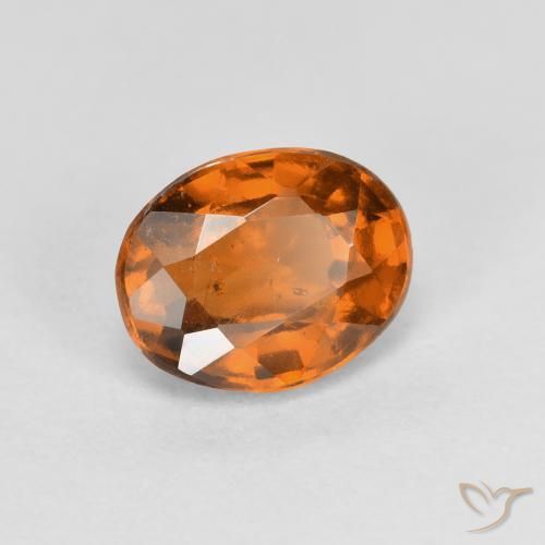 Granato hessonite Arancione scuro naturale da 1.25 ct, Ovale, VS