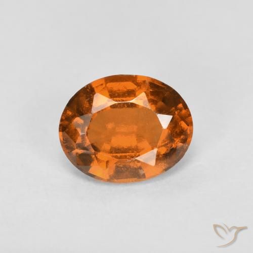 0.83ct Naturale Arancio Medio Granato hessonite, Ovale, VS