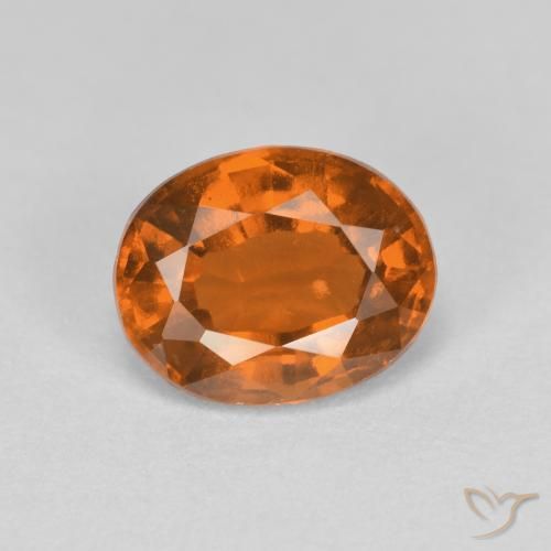 1.67ct Naturale Arancio medio-scuro Granato hessonite, Ovale, VS
