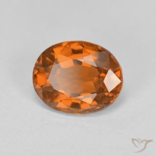 Granato hessonite Arancio medio-scuro naturale da 1.67 ct, Ovale, VS