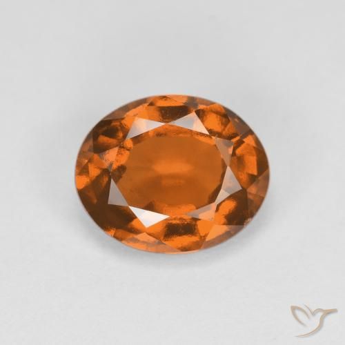 1.99ct Naturale Arancio medio-scuro Granato hessonite, Ovale, VS
