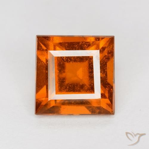 1.70ct Naturale Arancione scuro Granato hessonite, Quadrato, VS