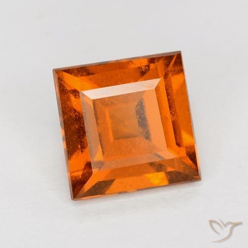 Granato hessonite Arancione scuro naturale da 1.70 ct, Quadrato, VS