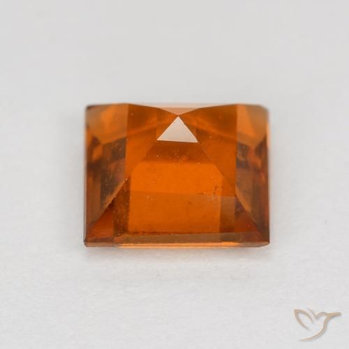 Granato hessonite Arancione scuro naturale da 1.70 ct, Quadrato, VS