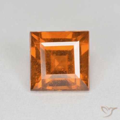 1.18ct Naturale Arancione scuro Granato hessonite, Quadrato, VS