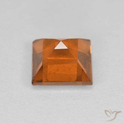 Granato hessonite Arancione scuro naturale da 1.18 ct, Quadrato, VS