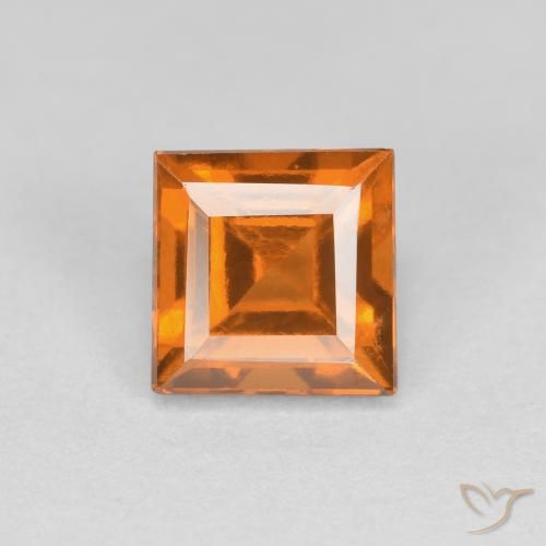 Granato hessonite Arancio Medio naturale da 1.48 ct, Quadrato, VS
