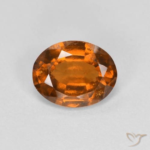 1.23ct Naturale Arancio Medio Granato hessonite, Ovale, VS