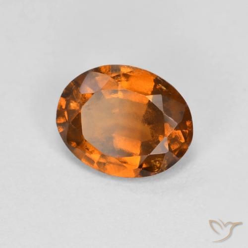 Granato hessonite Arancio Medio naturale da 1.23 ct, Ovale, VS