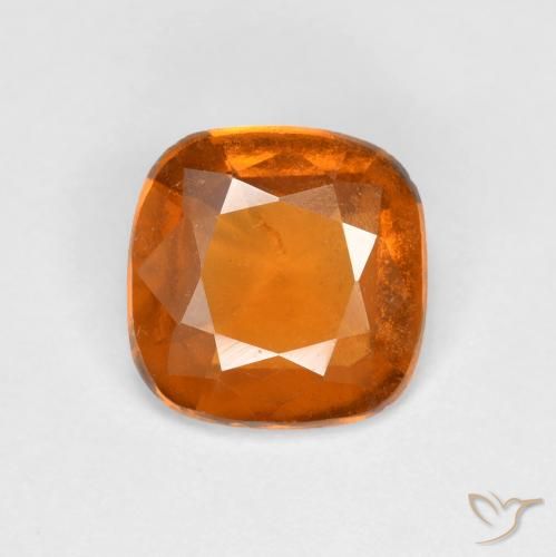1.31ct Naturale Arancione scuro Granato hessonite, Cuscino, VS