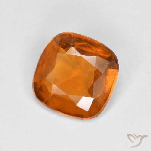 Granato hessonite Arancione scuro naturale da 1.31 ct, Cuscino, VS