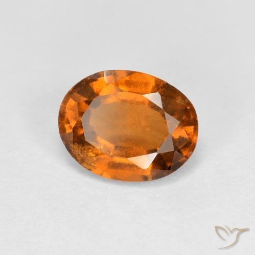 Granato hessonite Arancio Medio naturale da 1.27 ct, Ovale, VS