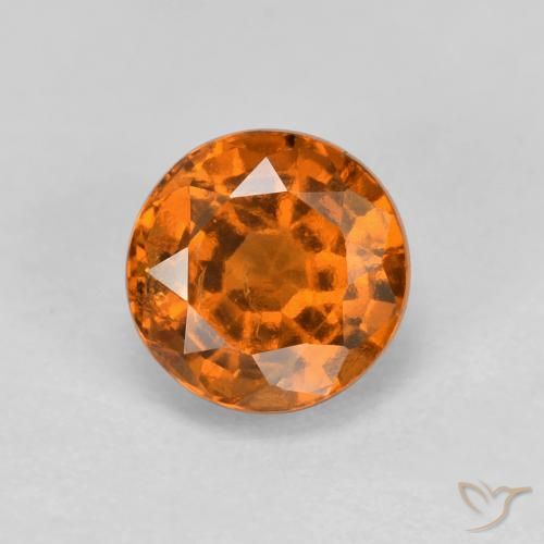 1.02ct Naturale Arancio Medio Granato hessonite, Rotondo, VS