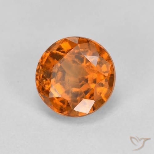 Granato hessonite Arancio Medio naturale da 1.02 ct, Rotondo, VS