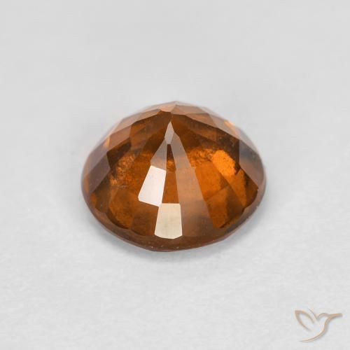 Granato hessonite Arancione rossastra naturale da 1.03 ct, Rotondo, VS